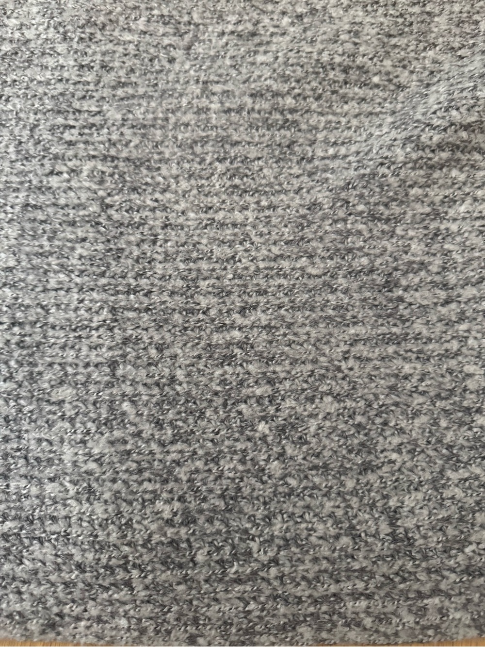 Gray Heathered Chunky Knit Scarf Cozy Ribbed Winter Scarf - Picture 4 of 6